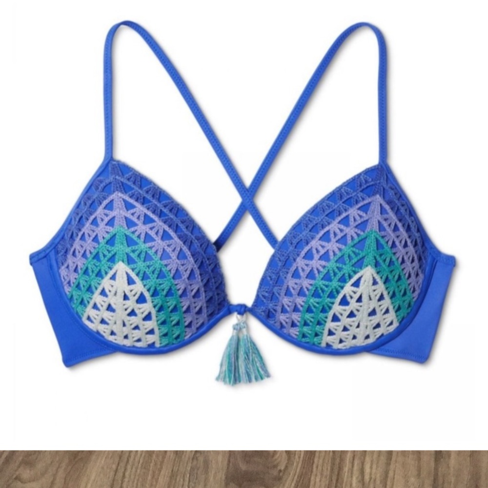 Shade Shore Bikini Swimsuit Top 34A. Lot Of 4 - Picture 4 of 7